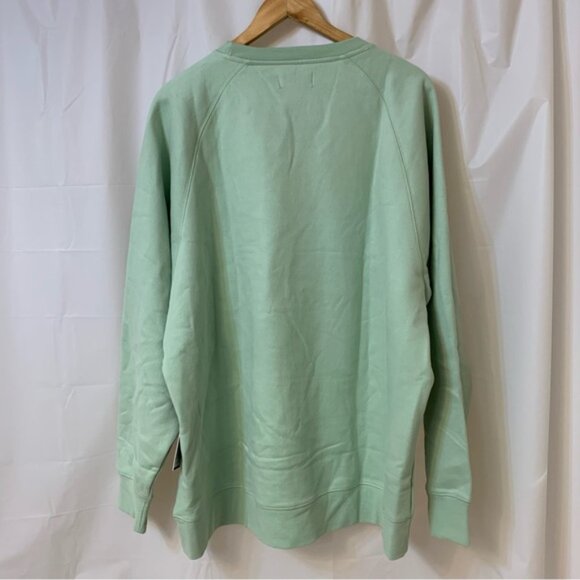 Brunette The Label "JET BLACK" Not Your Boyfriend's Crew Neck Sage L/XL NWT - Picture 6 of 8